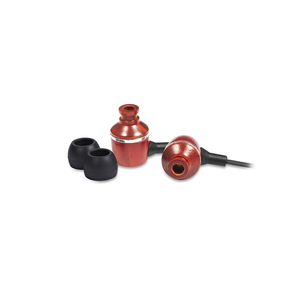Wired wood earbuds