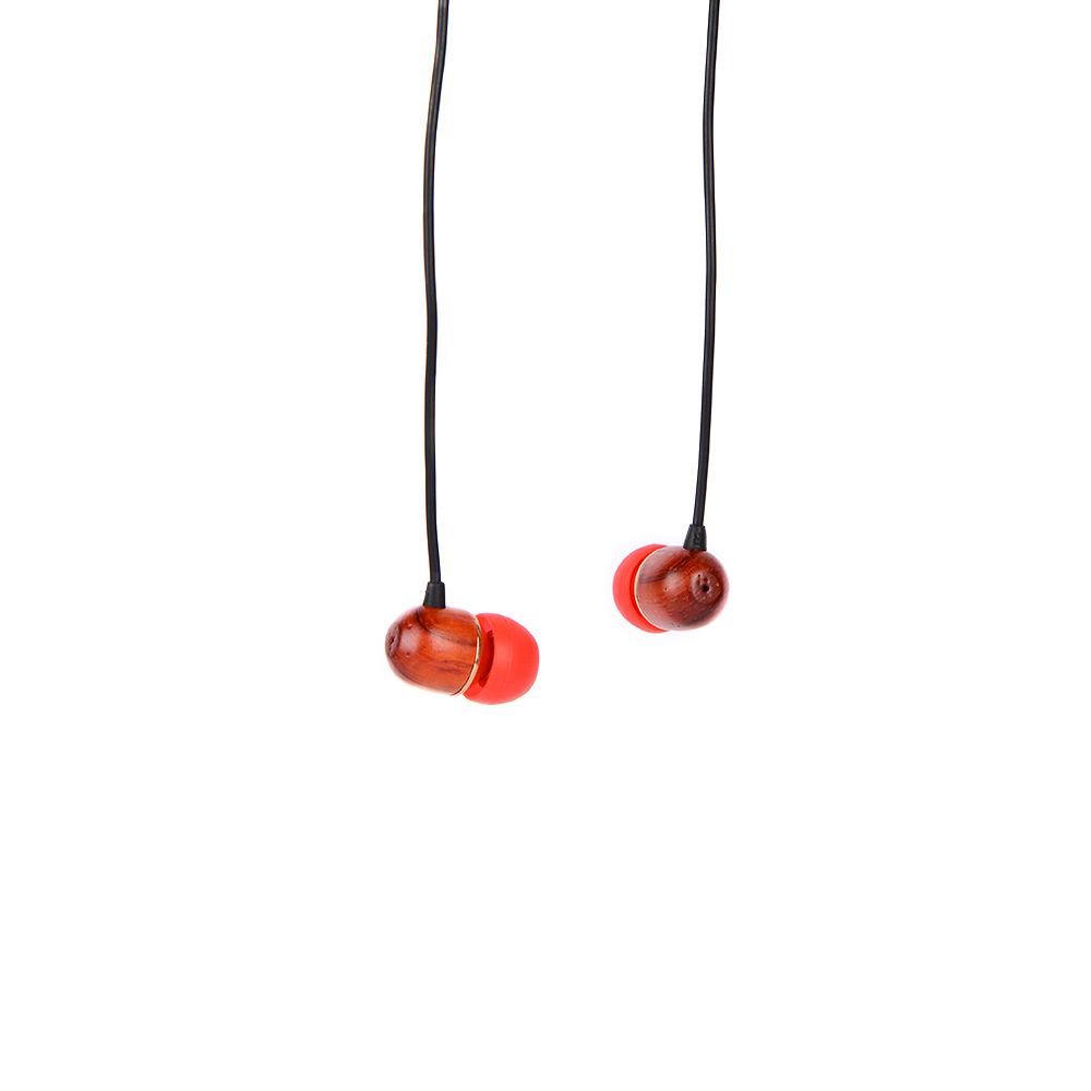 Wired wood earbuds
